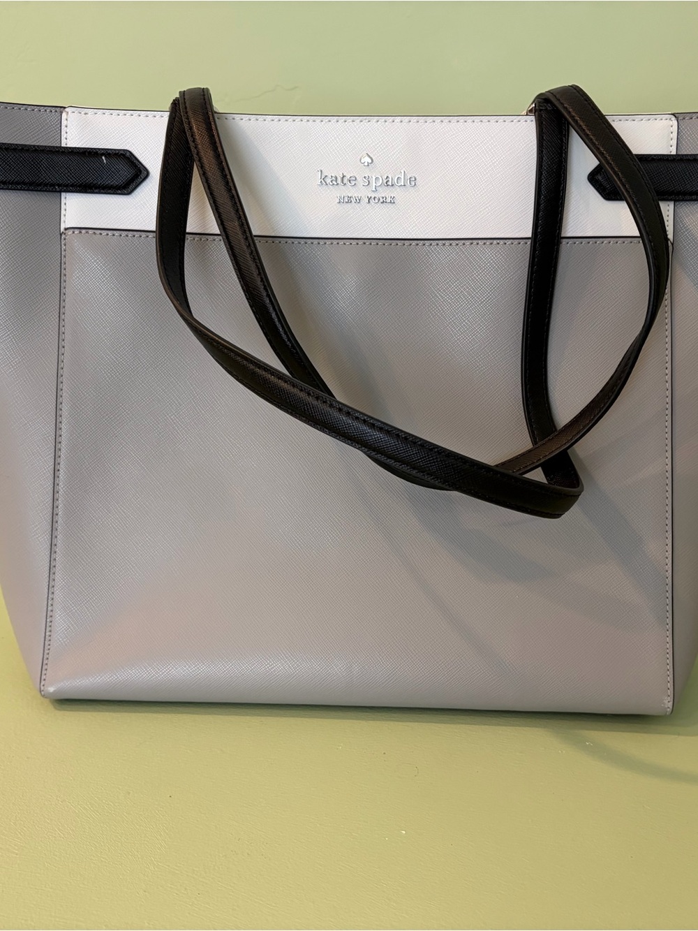 kate spade Two-Tone Gray, White & Black Tote